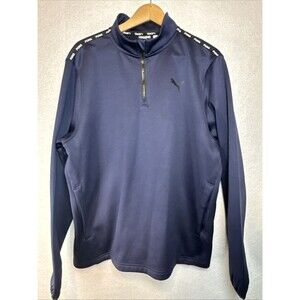 PUMA Fit WarmCell Quarter Zip Pullover Mens Blue Casual Athletic Outerwear